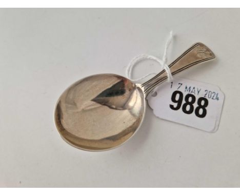 A George III caddy spoon OE thread pattern, London 1811