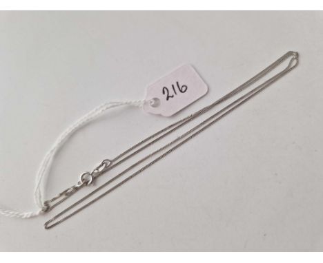 A white gold fine neck chain 9ct 18 inch