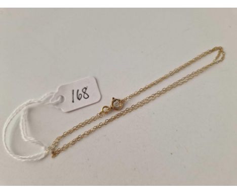 A fine link neck chain 9ct 15 inch