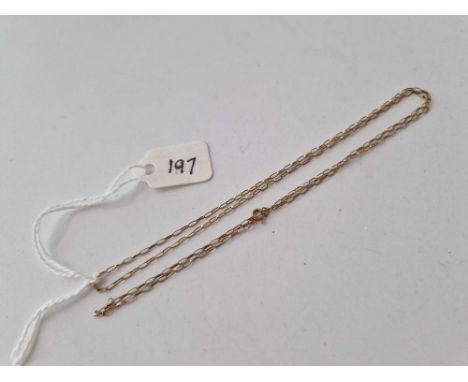 A fine neck chain 9ct 19 inch
