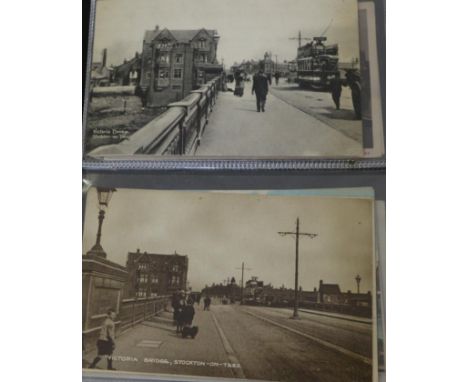 Stockton on Tees. Over one hundred and forty mostly vintage cards, covering mainly Victoria Bridge, the River Tees and docks,