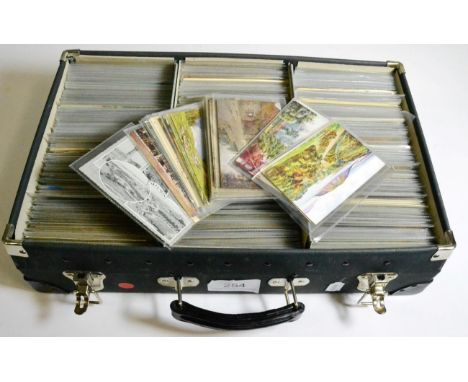 A Small Case housing an assortment of British and foreign, vintage to the 1950's