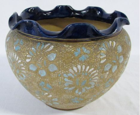 Doulton Lambeth planter D 22 cm  marked 129, RG and EG