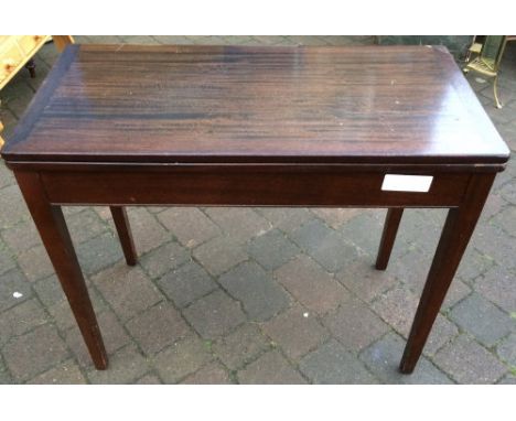 Foldover mahogany card table