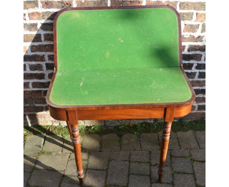 Early Victorian fold over card table
