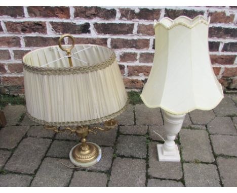 Onyx lamp and one other