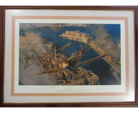 Limited edition print by Robert Taylor 'Malta - George Cross' commemorating the 60th anniversary of the Battle for Malta no 1