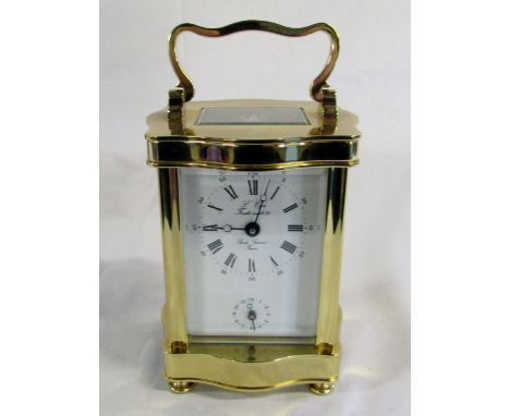 French brass carriage clock L'Epee Fondee en 1838 Sainte Susanne France