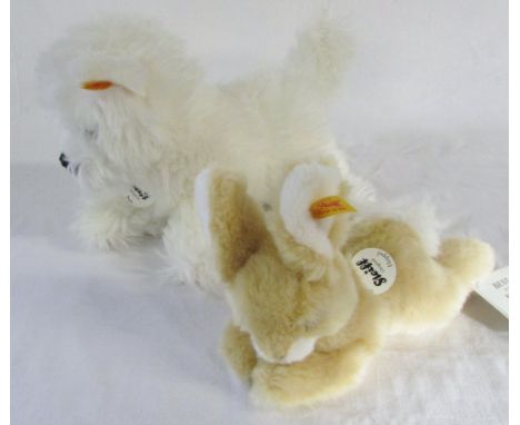 Steiff Hoppel Haze rabbit &  Sam West Highland Terrier