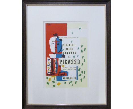 Picasso - lithographic poster print published in 1957 45 x 55 cm