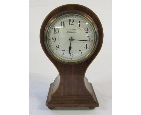 Mantle clock F R Beard 'The Promenade' Cheltenham H 22 cm