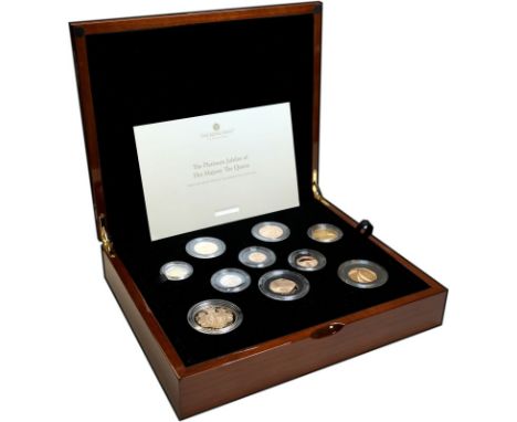 UNITED KINGDOM. The Platinum Jubilee HM The Queen UK Gold Proof Celebration Coin Set. Together with fitted Royal Mint present