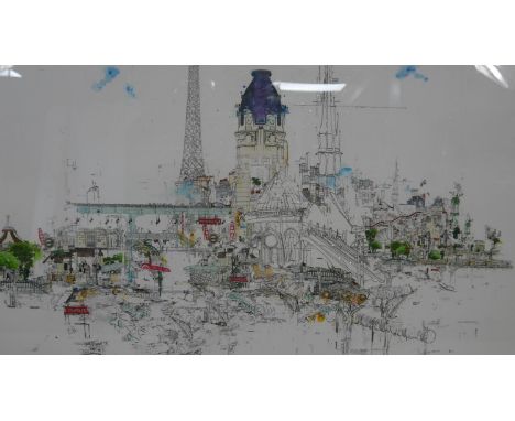 Laura Jordan, coloured lithograph, Paris, 2 from an edition of 50, signed and numbered with artist's impressed mark. H.113 W.