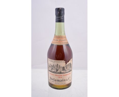 1914 Delamain Grand Champagne Cognac Torn Label 1x70cl Formally the property of William Hesketh Lever, 1st Viscount Leverhulm