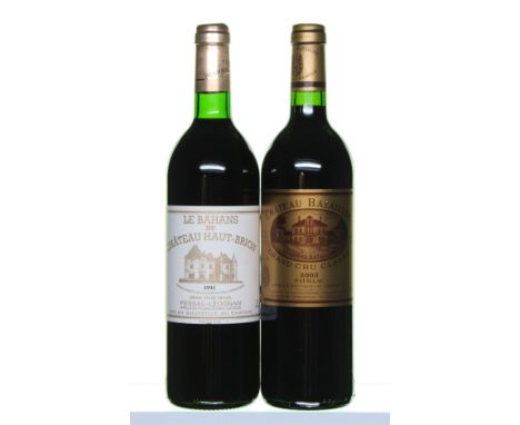 1993 Bahans Haut Brion (2nd Wine of Haut Brion) Pessac Leognan 1x75cl 2003 Chateau Batailley, 5eme Cru Classe Pauillac 1x75cl