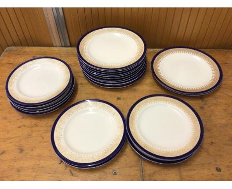 A set of twelve Royal Worcester dinner plates stamped Royal Worcester Vitreous to base each measures 23cm and ten side plates