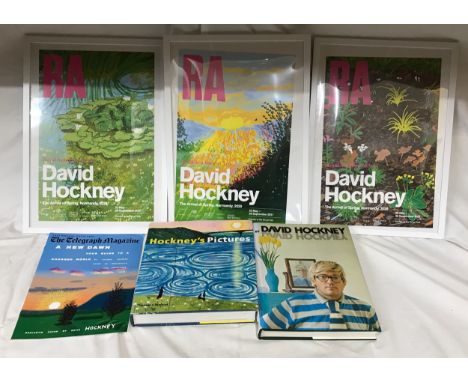 David Hockney by David Hockney book reprinted 1980, First Edition Hockney's Pictures 2004 and The Telegraph Magazine  23 May 