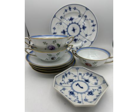 A 73-piece 'Blue Fluted Plain' porcelain tableware set, Copenhagen