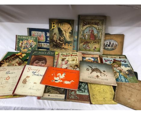 Collection of children's books to include Marian Falski - 'Elementarz', Warszawa 1955, The Bible ABC, Golden Days, Sunshine f