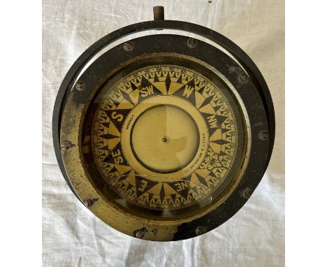 A ship's compass. Lilley &amp; Reynolds Ltd, London. 19cm d. 