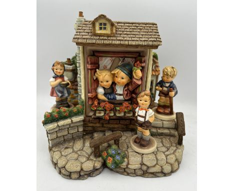 The Hummelscapes Collection 'Vacation Time' Mark 1002-D Goebel 1998 approx. 22 h x 23 w x 15.5cm d together with 3 figures, 6