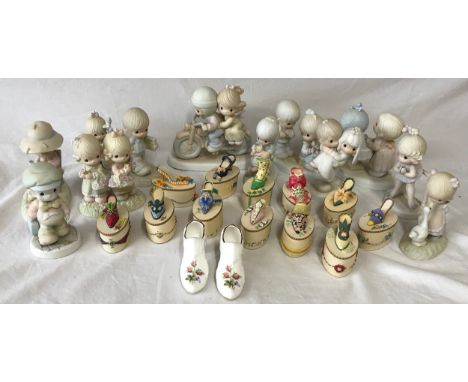 A collection of 11 Precious Moments figurines to include 'Bon Voyage', 'Just a line to say your special' and 'Easters on its 