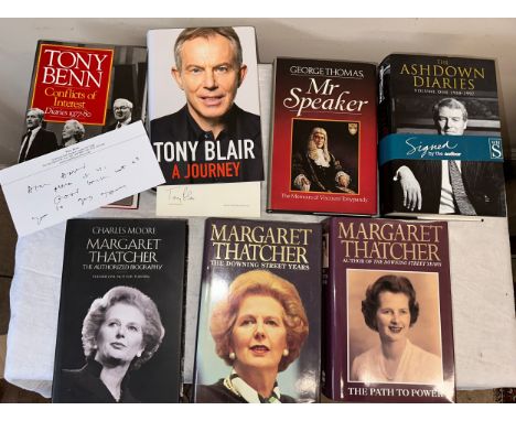 Political books. Seven First editions to include two by Margaret Thatcher 'The Downing Street Years' and 'The Path To Power' 