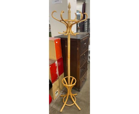 A bentwood coat stand