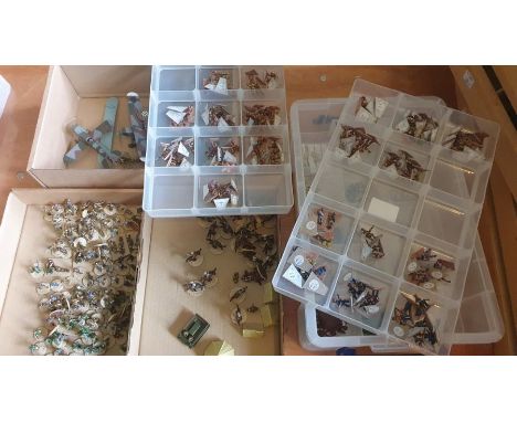 4 x boxes of Spanish Civil War metal figures and some planes. 1/72nd or equivalent scale.&nbsp;
