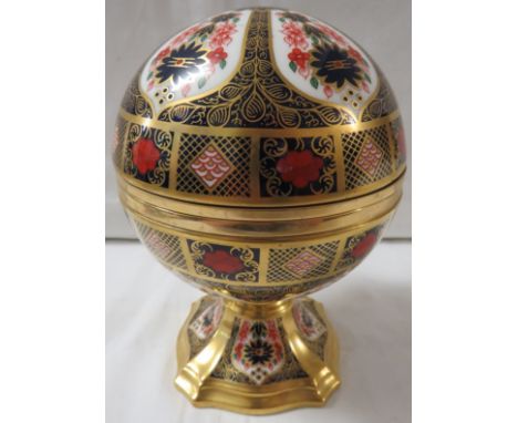 Royal Crown Derby for Sinclairs Millenium Globe clock, limited edition number 152 / 1000, height closed 17cm, with paperwork