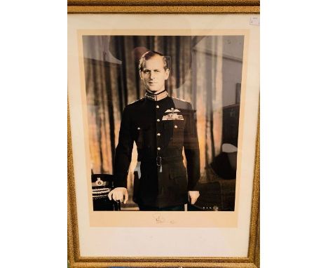 HRH Prince Philip, Duke of Edinburgh (1921-2021). A large photographic portrait by Stirling Henry Nahum, "Baron" (1906-1956),