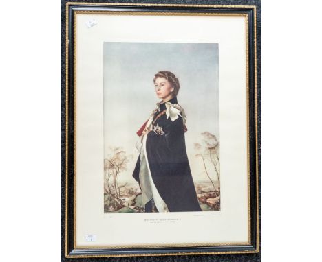 Queen Elizabeth II - a print from the painting by Pietro Annigoni&nbsp;