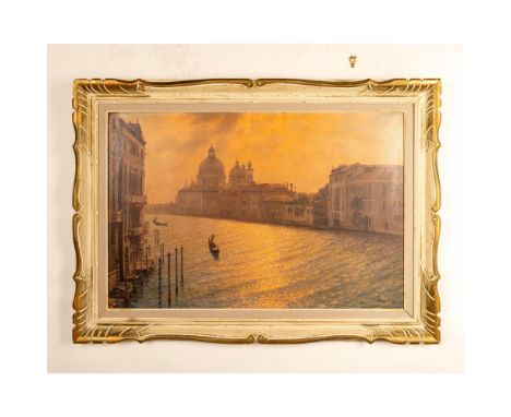 This original oil on canvas panoramic view is painted by Dutch artist Jacobus Leonardus van der Meide, internationally renown