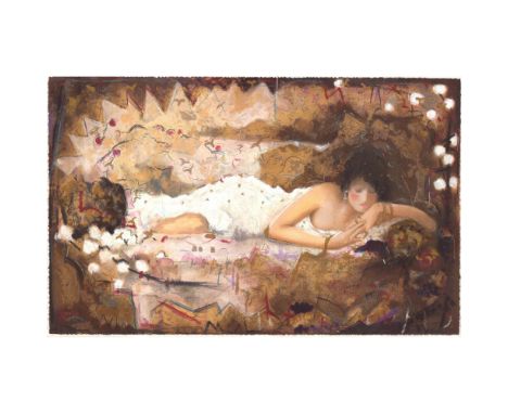 Limited edition serigraph on paper. Artist signed and numbered on bottom. Artist: Janet TrebyIssued: c. 1990sDimensions: 30.2