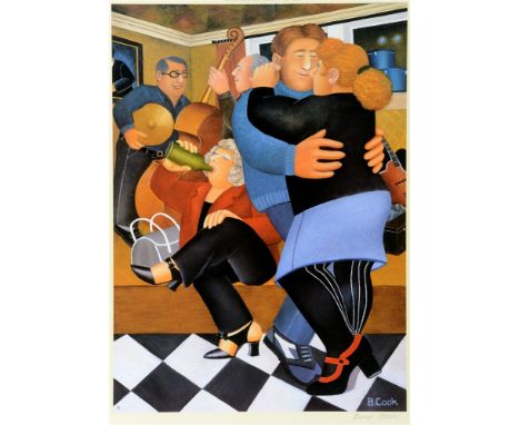 BERYL COOK, O.B.E. (BRITISH, 1926-2008)  'Shall We Dance',  colour print, published by Alexander Gallery Publications Ltd, Br