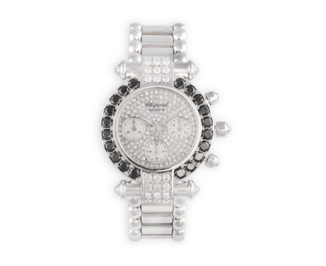 AN 18K GOLD AND DIAMOND-SET 'IMPERIALE' CHRONOGRAPH WRISTWATCH, BY CHOPARD25-jewel Cal. 1137 quartz movement, diamond-set dia