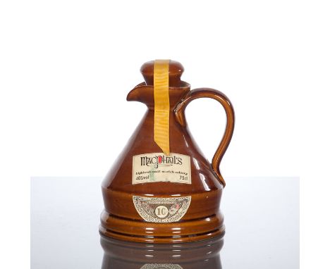 MACPHAIL'S 10 YEAR OLD
Highland Malt Scotch Whisky in Stoneware flagon. 75cl, 40% volume. CONDITION REPORT: Very good.