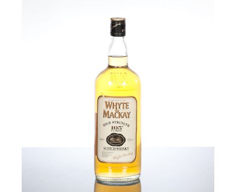 WHYTE & MACKAY HIGH STRENGTH
Blended Scotch Whisky. 105° U.S. Proof. 1 L, 52.5% volume.
 CONDITION REPORT: Very good.