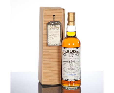 THE CLAN DENNY GIRVAN 40 YEAR OLD 
Natural strength single Grain Scotch whisky bottled by The Hunter Hamilton Company, Glasgo