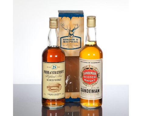 PRIDE OF STRATHSPEY 25 YEAR OLD
Highland Malt Scotch Whisky by Gordon & MacPhail. 75cl, 40% volume, in carton.
SANDEMAN SCOTC