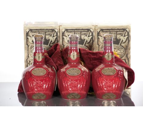 ROYAL SALUTE 21 YEAR OLD
Blended Scotch Whisky in red Wade ceramic flagon. 750ml, 40% volume (80 Proof), with pouch, in carto