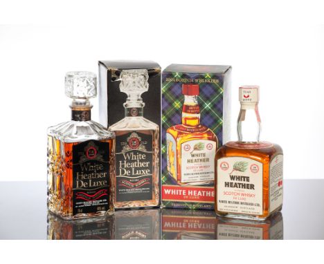 WHITE HEATHER DE LUXE
Blended Scotch Whisky by White Heather Distillers Ltd., Glasgow. 4/5 Quart, 94 proof, with original wra