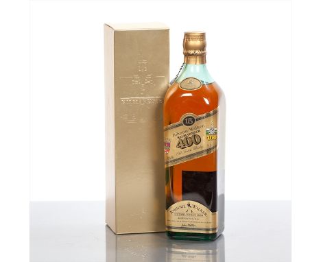 JOHNNIE WALKER KILMARNOCK 400 
Blended Scotch Whisky, aged 15 Years. Bottle No.JW 1900. 75cl, 43% volume, in carton.  CONDITI