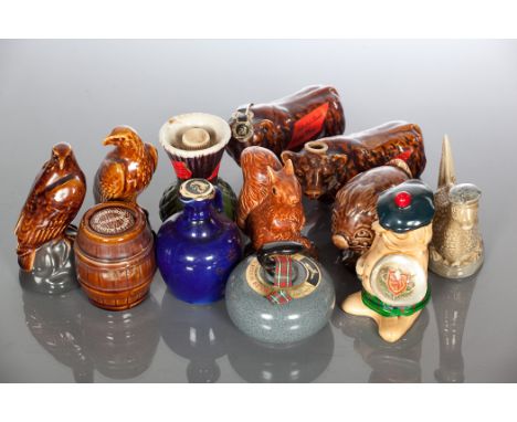 SCOTCH WHISKY CERAMIC MINIATURE SELECTION
Twelve assorted animal and Scots interest figures. Viewing recommended.
12 items CO