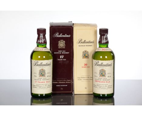 BALLANTINES 30 YEAR OLD 
Blended Scotch Whisky. 75cl, 43% volume. In carton. 
BALLANTINE'S 17 YEAR OLD 
Blended Scotch whisky