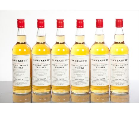 ABERLOUR-GLENLIVET 'AS WE GET IT' (6)
Cask Strength Pure Malt Scotch Whisky, bottled by J.G. Thomson & Co. Ltd., Glasgow. 70c