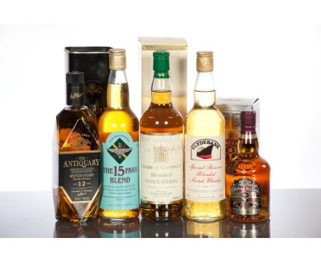 ANTIQUARY 12 YEAR OLD
Blended Scotch Whisky. 700ml, 40% volume. In tube.
CHIVAS REGAL 12 YEAR OLD
Blended Scotch Whisky. 35cl