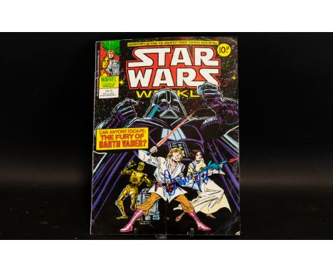 Carrie Fisher Autograph - on Star Wars comic cover, scarce item. 
