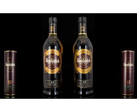 Glenfiddich Solera Reserve Single Malt Scotch Whisky - Aged 15 years ( 2 ) Two Bottles In Total. Distilled, Matured / Bottles