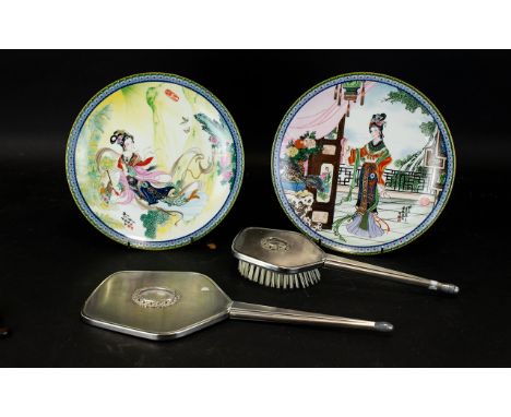 Mixed Collection of Ceramics &amp; Glassware to include a collection of 7 Royal Albert wall plates, two Oriental plates, a Ha